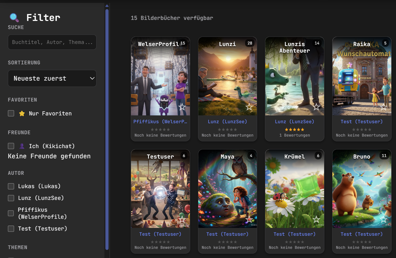 Bibliothek Übersicht